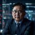 黑料官网商业调查编辑王志远的专业照片，成熟男性，商务风格，背景为数据分析屏幕